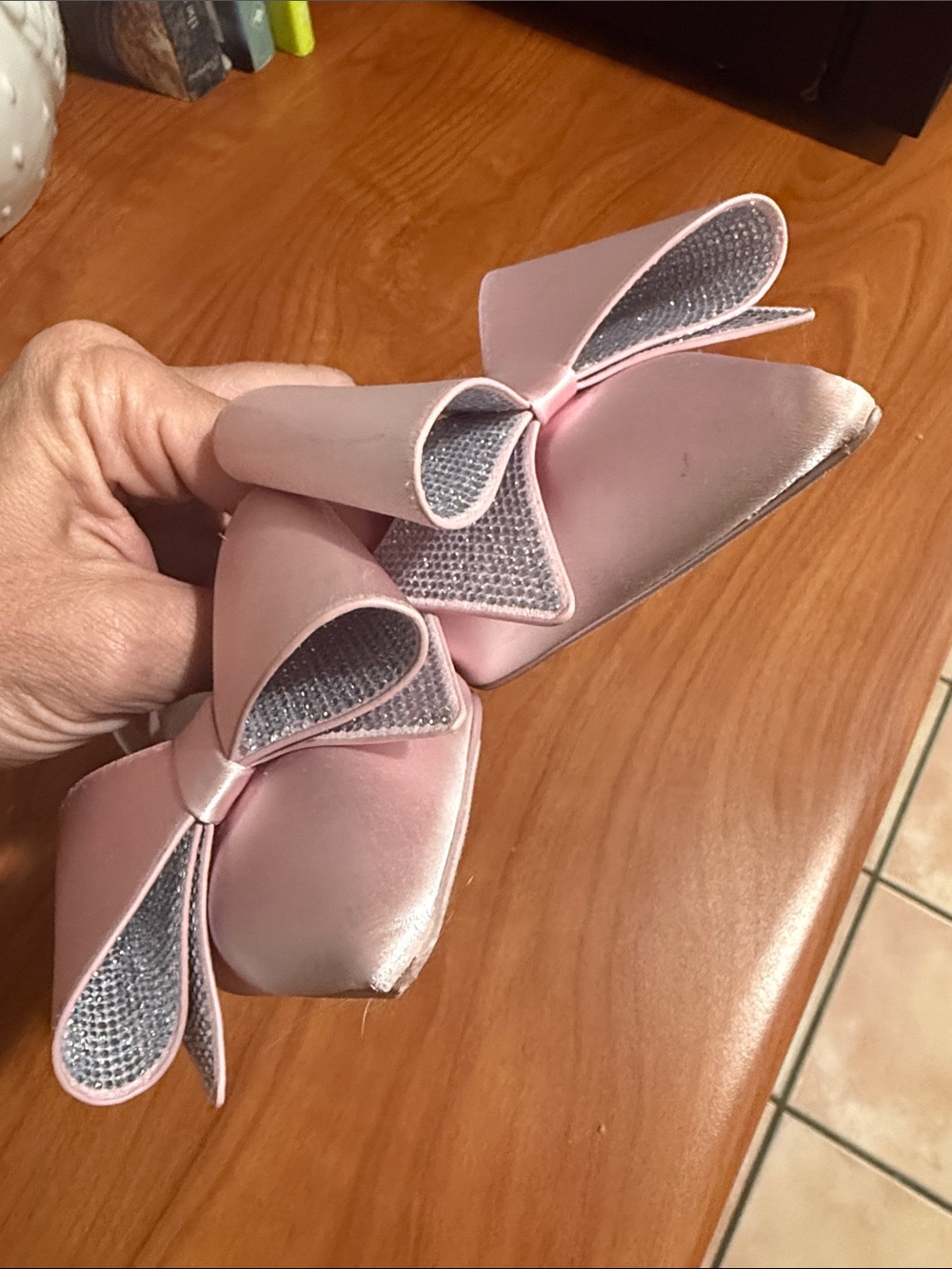 ALDO Wicked Glinda collab pink bow satin heels - Picture 5 of 6